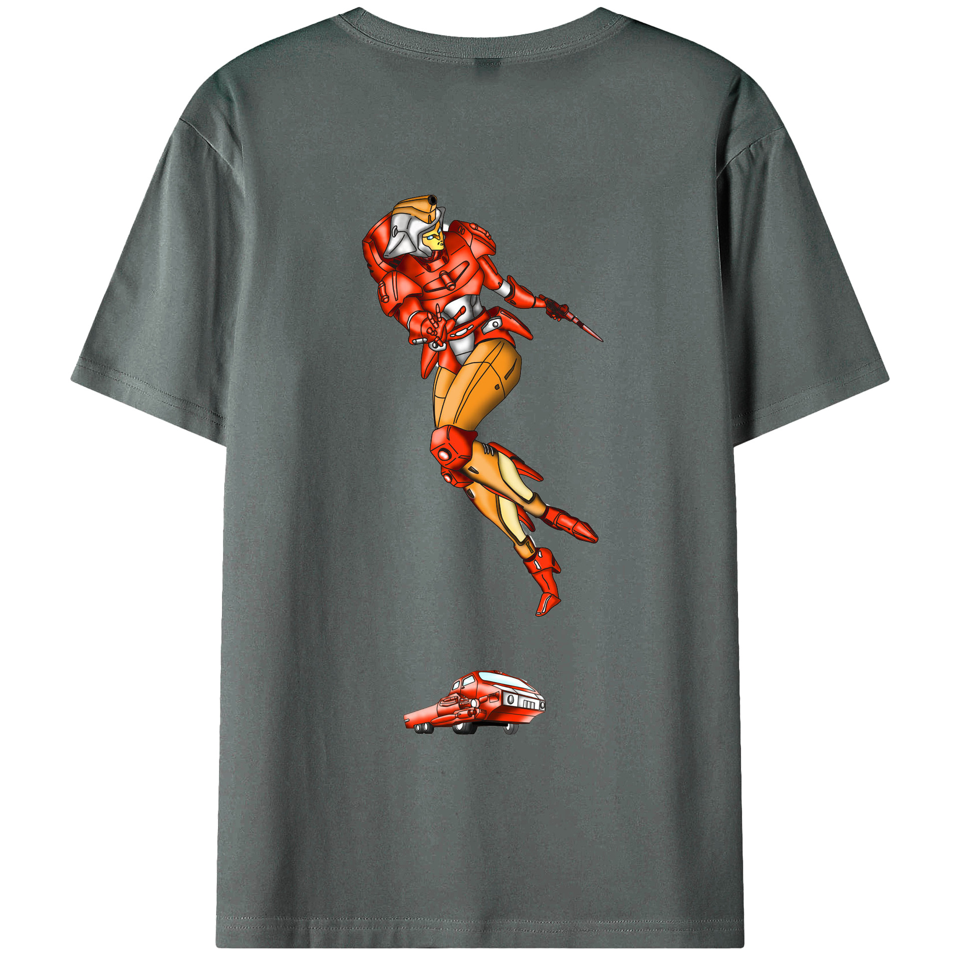（画像用）  綿100％ メンズ半袖Tシャツ（バックプリント） 通気性
